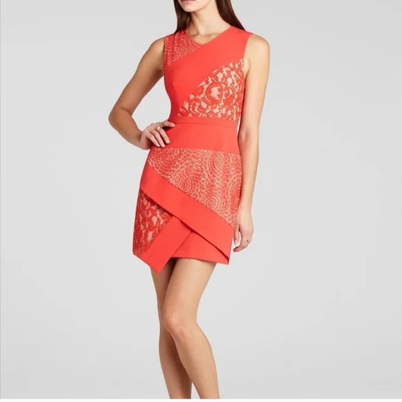 BCBGMaxAzria Dresses Bcbgmaxazria Dalia Red Lace Dress